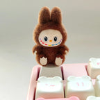 Kawaii Cute Flocked Single Keycaps for Mechanical Keyboard - Custom DIY Creative Keycap Decoration Unique Gift for Gamers