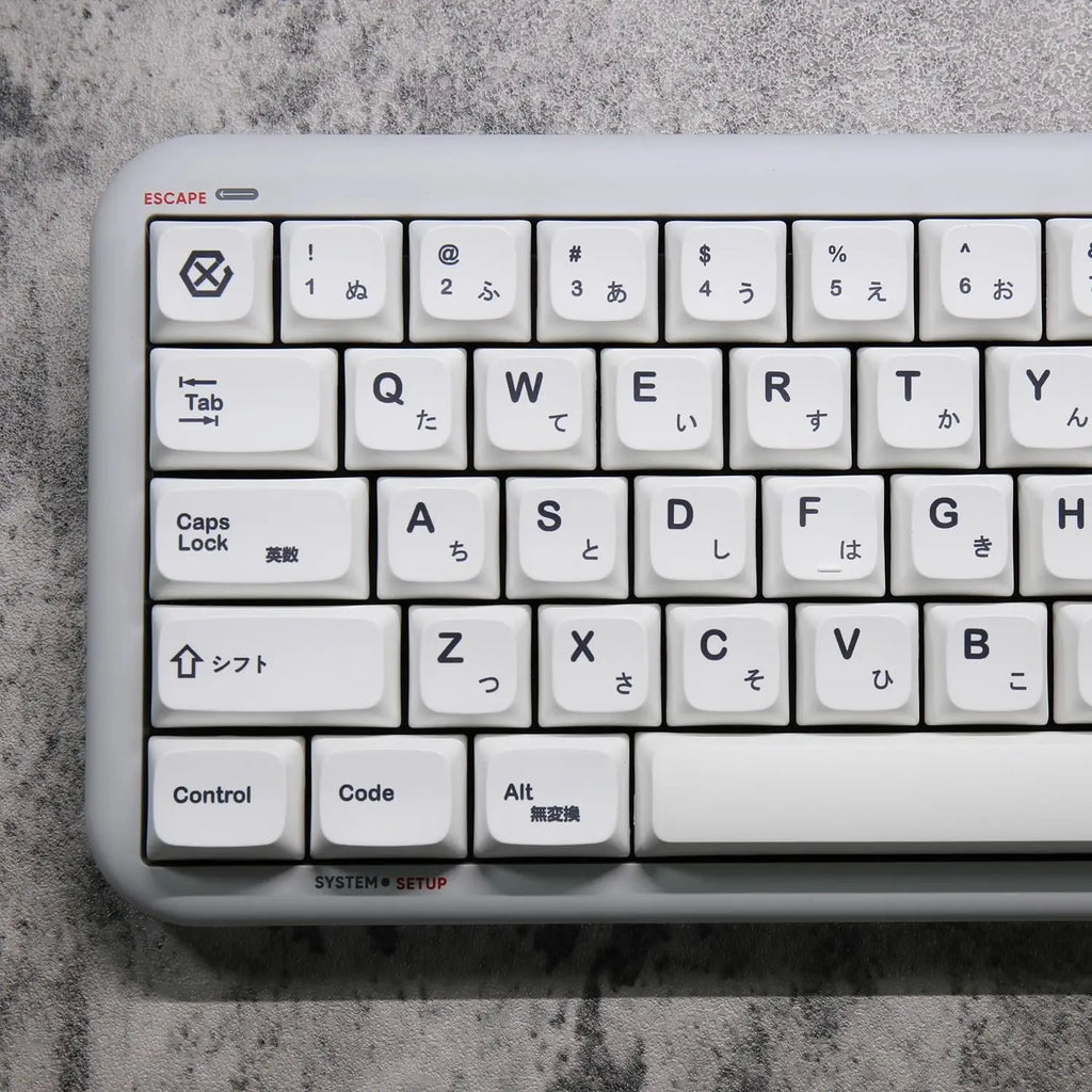 K135 Minimalist White Keycap PBT Thermal Sublimation XDA Concise Japanese Korea Key Cap Adaptive Mechanical Keyboard Keycaps