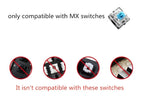 Supplement Clear PC Keycaps ESC Alt Ctrl Enter Spacebar 63 Key 2U Shift Gamer Mechanical Keyboard Cherry Backlit RGB PC Key Cap