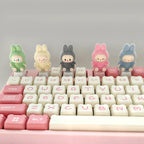 Kawaii Cute Flocked Single Keycaps for Mechanical Keyboard - Custom DIY Creative Keycap Decoration Unique Gift for Gamers