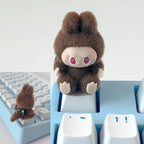 Kawaii Cute Flocked Single Keycaps for Mechanical Keyboard - Custom DIY Creative Keycap Decoration Unique Gift for Gamers