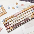 Sea Salt Cat Key Cap Party Pink Keycap MAO Profile Replacement Keycaps for Mechanical Keyboard 61 64 68 78 84 87 96 98 104 108