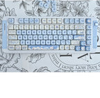 Ice Cream Bears Keycap 131 keys MOA height PBT Thermal sublimation Sky Blue mechanical keyboard Caps Cute Blue keycap