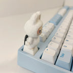 Kawaii Cute Flocked Single Keycaps for Mechanical Keyboard - Custom DIY Creative Keycap Decoration Unique Gift for Gamers